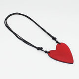 Solid Red Anastasia Heart Pendant