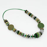 Vivid Ivy Green Leather Necklace