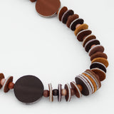 Vivid Shades of Brown Leather Necklace