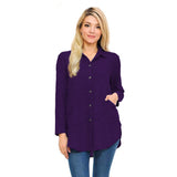 Waffle Shirt Jacket in Blackberry - LW110-BB