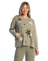 Mineral Washed Drop Shoulder Top - M111