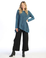 Mineral Washed Asymmetric Hem Cotton Slub Top - M119