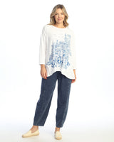 "Europa" Mineral Washed Patch Pocket Tunic Top - M12-2087