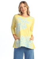 Mineral Washed Patch Pocket Tunic Top - M12