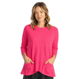 Solid Mineral Washed Patch Pocket Tunic Top - M12