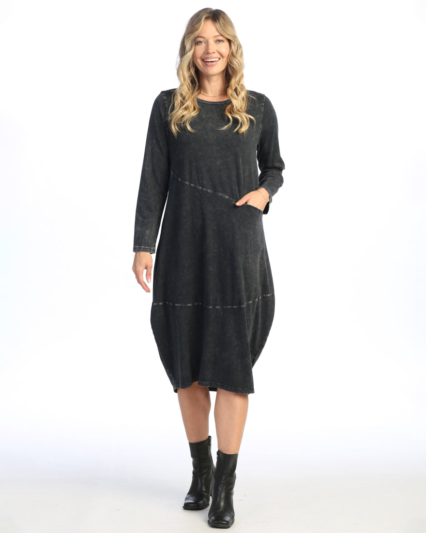 Mineral Washed Cocoon Dress with Pocket - M123 – Shop My Fair Lady