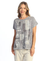 Center Seam Boxy Dolman Top - M137