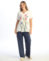 Notch Neck Top - M138