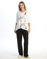 Mineral Washed V-Neck Top - M139