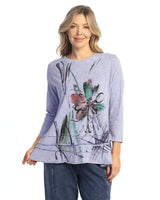 Jess & Jane Floral Print Layered Tunic Top - M66