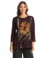 Jess & Jane Floral Print Layered Tunic Top - M66