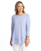 Jess & Jane Floral Print Layered Tunic Top - M66