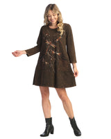 "Fairy Duet" Mineral Washed Dress w/Patch Pockets - M86-2043