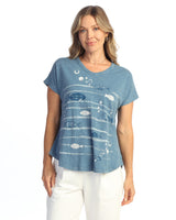 Short Sleeve V-Neck Top - M91-