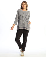 "Wish" Mineral Washed Double Gauze Boxy Top - M94-2166