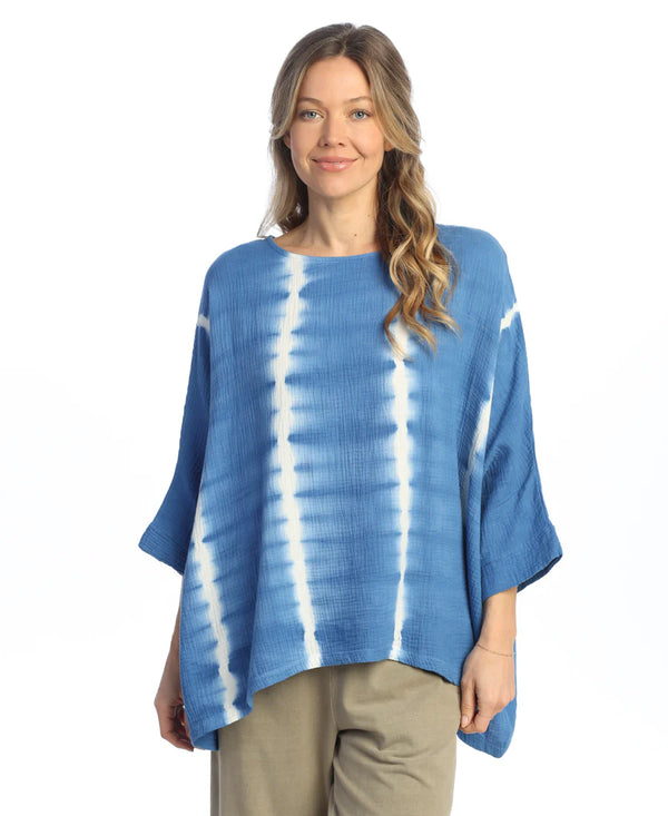 Jess & Jane "Linear" Mineral Washed Double Gauze Boxy Top - M97-2010 MB