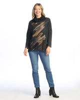 "Opera" Mineral Washed Cowl Neck Tunic Top - M99-2030 - Sizes L & 1X