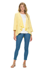 Denim Knit Stretch Ankle Pant w/Back Pockets - FC105