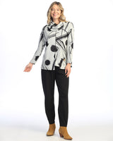 "Bimba" French Brush Turtleneck Tunic Top with Pocket - NB3-1501 - Plus Sizes