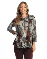 "Edition" Novelty Brush Overlap Hem Top - NB5-2127