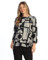 Novelty Brush Overlap Hem Top - NB5-