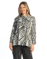 Novelty Brush Gathered Neck Top - NB6-