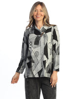 Novelty Brush Gathered Neck Top - NB6-