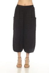 Pucker Lantern Ankle Pant in Black -P3732-BLK