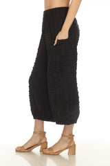 Pucker Lantern Ankle Pant in Black -P3732-BLK