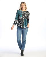 "Rosette" Sublimation Top With Round Hem - PS3-1964