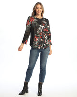 "Noel" Round Neck Top with Round Hem - PS8-2132