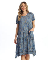 "Dakota" Crushed Short Sleeve Travel Dress - RC9-1678 - Size 2X