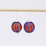 Orange Thread Wrapped Earring