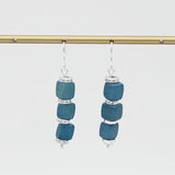 Blue Zuba Cube Earring