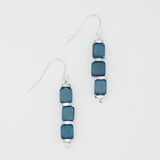 Blue Zuba Cube Earring