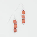 Peach Zuba Cube Earring