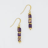Purple Inspire Bead Earring