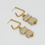 Ivory Stacked Drop Earrings