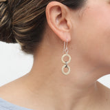 Taupe Double Link Drop Earrings