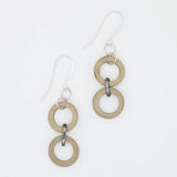Taupe Double Link Drop Earrings