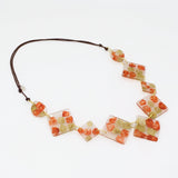 Geometric Amber Frost Necklace