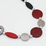 Cabernet Chrome Statement Necklace