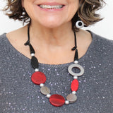 Cabernet Chrome Statement Necklace