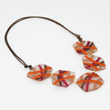 Sunset Glow Frosted Statement Necklace
