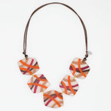 Sunset Glow Frosted Statement Necklace