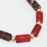 Red Frosted Fusion Necklace