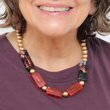 Red Frosted Fusion Necklace