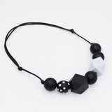 Black and White Gemma Geo Necklace