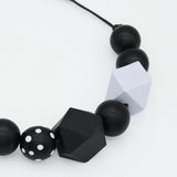 Black and White Gemma Geo Necklace