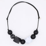 Black and White Gemma Geo Necklace